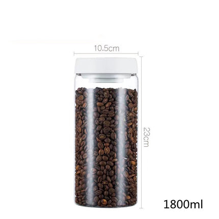 Vacuum Airtight Sealed Glass Jar for Coffee Beans Canister Kitchen Food Grains Candy Keep Fresh and Good