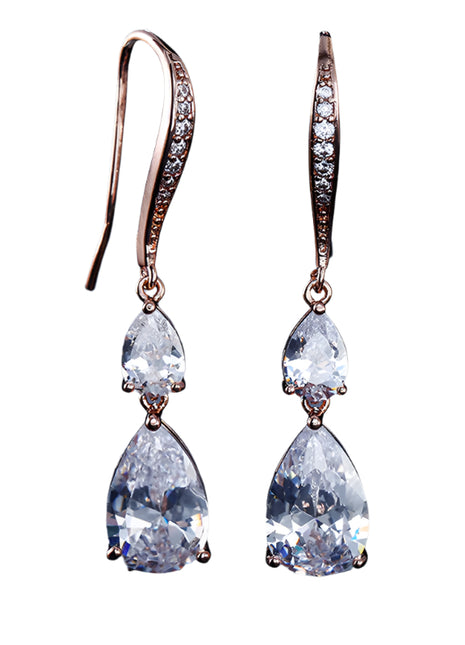 RAKOL Zircon Water Drop Earrings