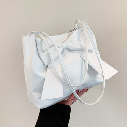 Bow Tote Leather Handbag