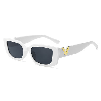 Square-Frame Clean Rim Fashion Shades Sunglasses