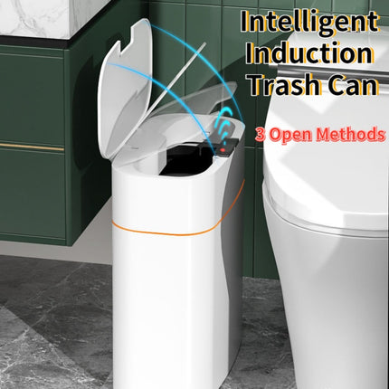 13L / 16L Smart Trash Can IPX5 Waterproof, Waved, Kick & Knee Induction with Lid