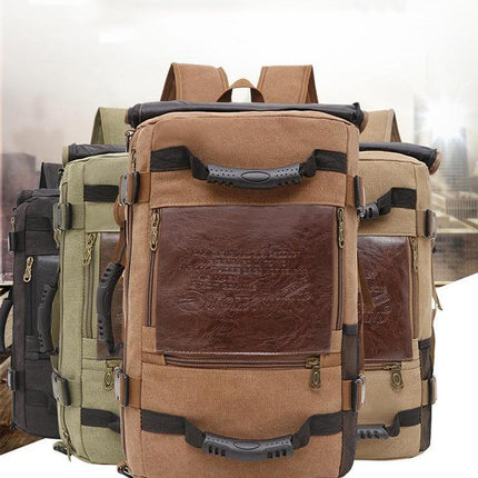 Canvas Backpack Huge Travel School Shoulder Computer Functional Versatile Bags Multifunctional Laptop Bag