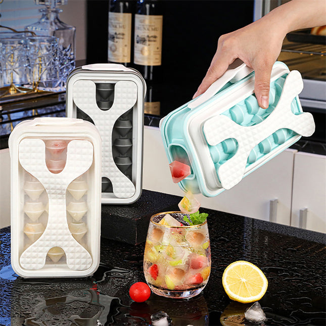 2in1 Portable Silicone Ice Diamond Mold & Water Bottle Creative Curling Summer Kitchen Gadgets