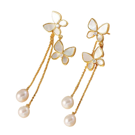 Exquisite Butterfly Long Tassel Earrings