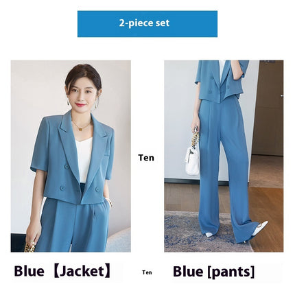 Casual Graceful And Fashionable Jacket and Pants Suit Set