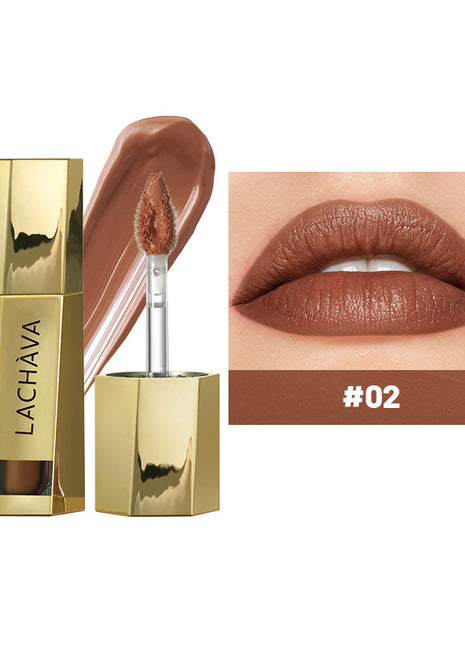 LACHAVA Matte Moisturizing Nude Lip Lacquer | Long-Lasting Velvet Matte Liquid Lipstick