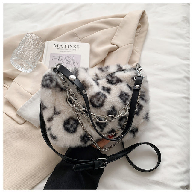 Winter Plush Chain Shoulder Handbags