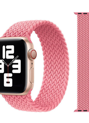 Applicable to Apple iWatch models Single Loop Nylon Braided Elastic Strap