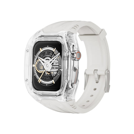Richard Style Transparent Watch Case Strap Compatible with Apple Watch 9/8/7/6/SE [44/45/49 mm]