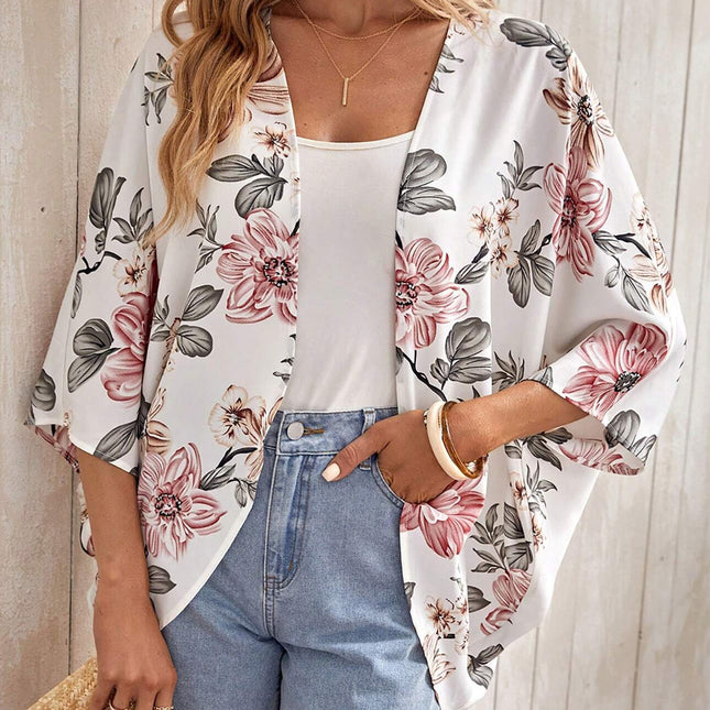 Fashion Without Buckle Batwing Sleeve Coat