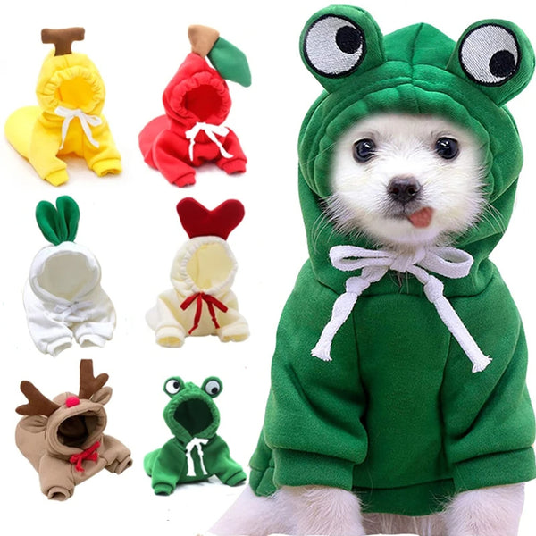 Cute Clothes for Cats or Dogs Hoodies Winter Warm Costume