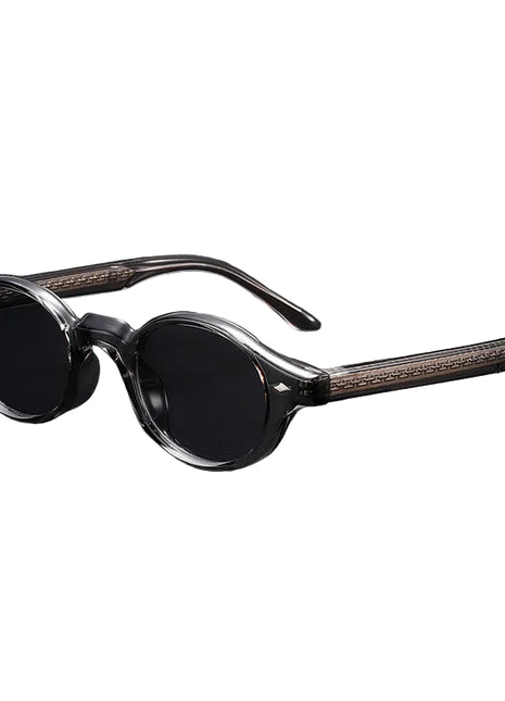 Modern Round Frame Sunglasses with Premium Pin Detail