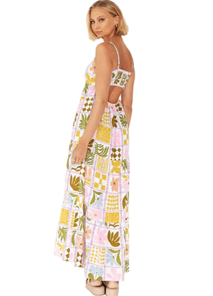 Geometric Pattern Summer Dress for Beach Vacations BLNDL