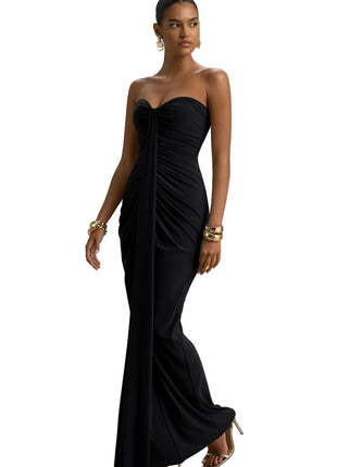Women's Bandeau Slim Fit Pleated Sheath Dress
Strapless Pleated Bodycon Evening Dress
Elegant Wine Red Sheath Dress
Black Bandeau Cocktail Dress
Versatile Strapless Party Dress for Women