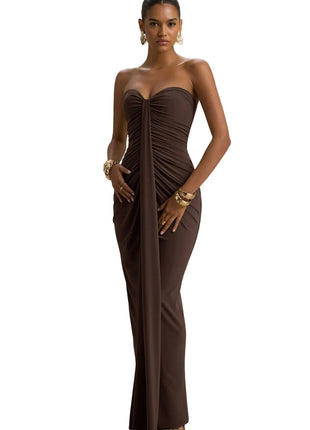 Women's Bandeau Slim Fit Pleated Sheath Dress
Strapless Pleated Bodycon Evening Dress
Elegant Wine Red Sheath Dress
Black Bandeau Cocktail Dress
Versatile Strapless Party Dress for Women