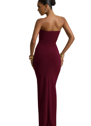 Women's Bandeau Slim Fit Pleated Sheath Dress
Strapless Pleated Bodycon Evening Dress
Elegant Wine Red Sheath Dress
Black Bandeau Cocktail Dress
Versatile Strapless Party Dress for Women