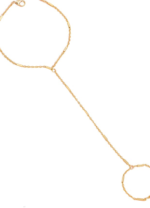 Pulsera de cadena integrada con anillo de playa