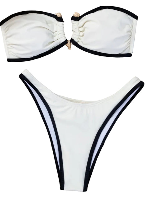 Women's Fashion Contrast Tube Top Bikini Set
Beige Strapless Tube Top Bikini
Modern Contrast Two-Piece Swimsuit
Women's Nylon Tube Top Swimwear
Versatile Fashion Contrast Bikini Set