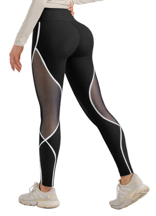 Black Breathable Mesh Fitness Leggings