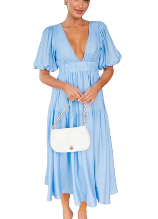 Versatile Women's Ruffled Vacation Dress