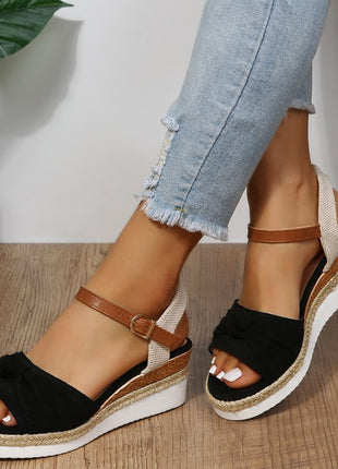 Bow Platform Sandals