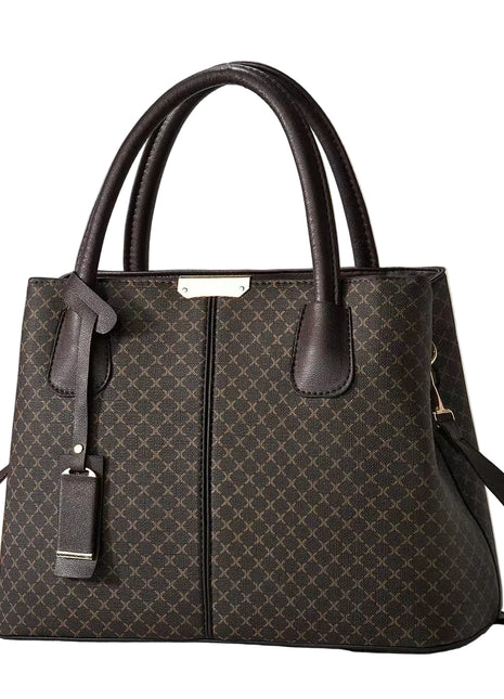 Business Commute Tote Portable Shoulder Handbag – Professional Style for Every Day brown cross