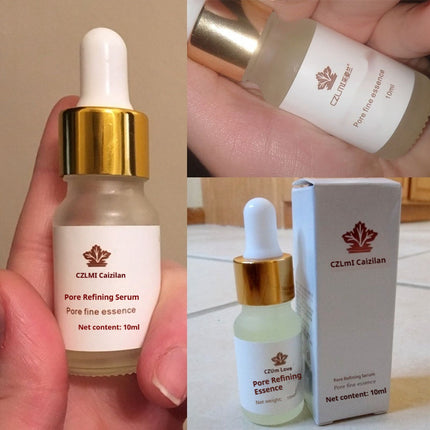 CZLi Mi Caizilian Pure Refining Serum with dropper and packaging on a neutral background