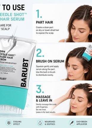 PDRN Reedle Shot Brush Hair Serum scalp treatment

Brush applicator for targeted scalp serum application

Cooling scalp serum for a refreshing hair-care routine

Caffeine scalp serum for normal to oily scalp care

Lightweight brush-on scalp treatment

Daily scalp serum with built-in brush applicator

PDRN Reedle Shot scalp serum packaging