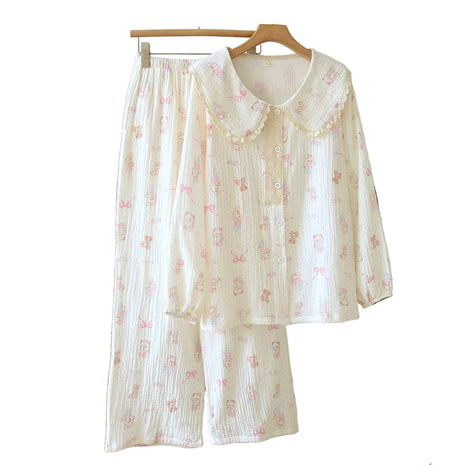 Floral Cotton Pyjamas with Lace Trim
Rabbit Princess Purple Cotton 