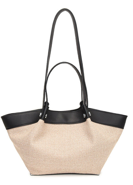 Casual Pleated Tote Handbag | Women's PU Leather Everyday Shoulder Bag black