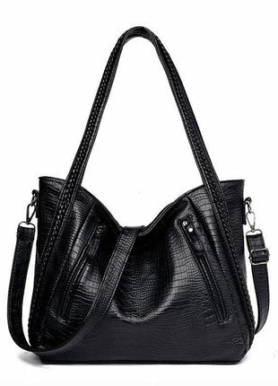 Casual Tote Big Shoulder Handbags – Spacious Vintage Elegance for Every Occasion black