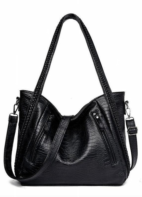 Casual Tote Big Shoulder Handbags – Spacious Vintage Elegance for Every Occasion black