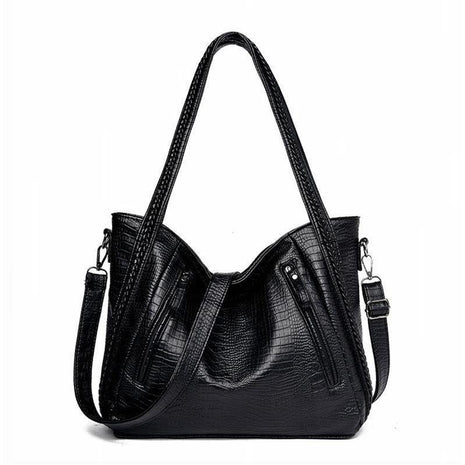 Casual Tote Big Shoulder Handbags – Spacious Vintage Elegance for Every Occasion black