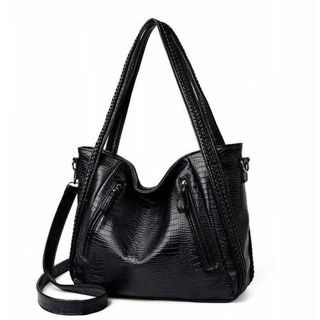 Casual Tote Big Shoulder Handbags – Spacious Vintage Elegance for Every Occasion black blndl