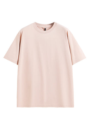 Casual outdoor crew neck T-shirt with soft cotton blend construction, ideal for spring, summer, and autumn.