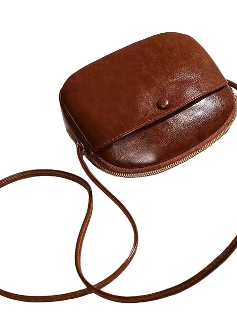 Classic Brown Leather Shoulder Handbag – Everyday Style with Modern Convenience brown blndl