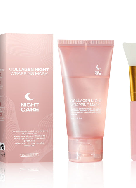 PDRN Pink Collagen Gel Night Mask 75ml with Niacinamide for Hydrating Brightening and Firming Skin Care