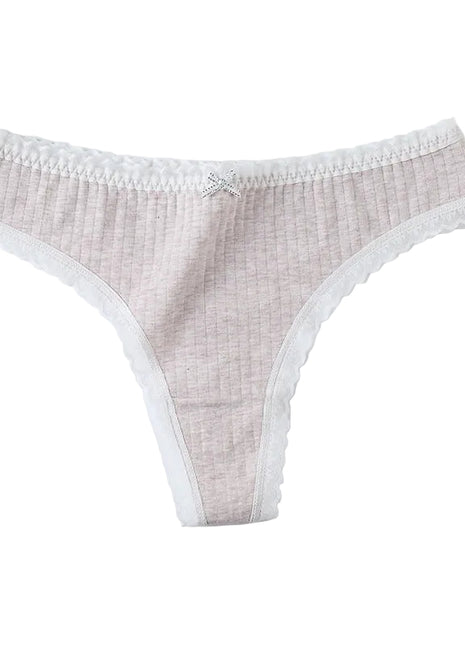 Women's Low Waist Cotton No-Show Thong BLNDL