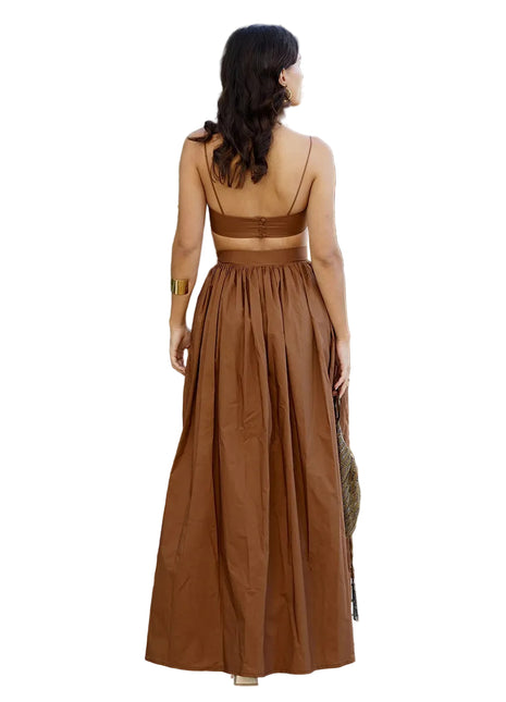 Versatile Cotton Sleeveless Top and Long Skirt Co-Ord Set