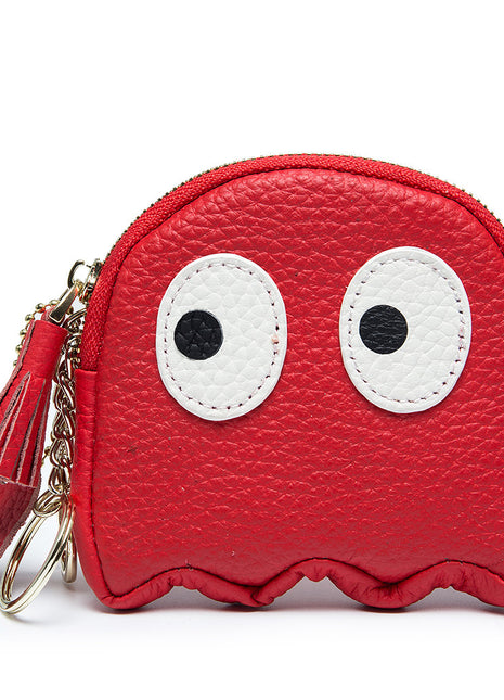 Cowhide leather mini phantom coin purse made from genuine first-layer leather.