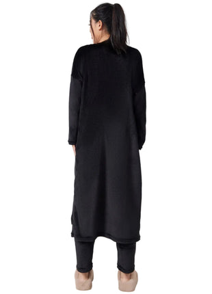 Soft Three-Piece Pyjama Set with Wide-Leg Trousers