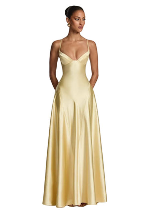 Satin Strapless Deep V-Neck Maxi Evening Gown
Women's Elegant Satin Strapless Evening Dress
Deep Purple Satin Maxi Formal Gown
Creamy Yellow Strapless Satin Evening Dress
Versatile Satin Deep V-Neck Maxi Gown