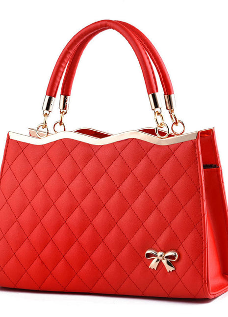 Crossbody Shoulder Handbag | Women's PU Leather Multi-Way Handbag red