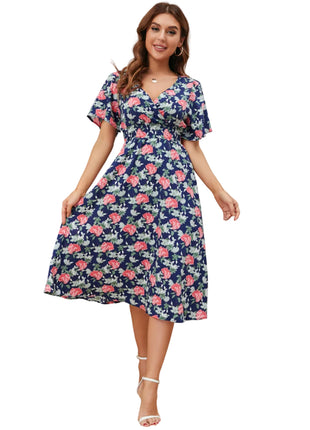 Dark Blue Women's Bohemian Summer Dress