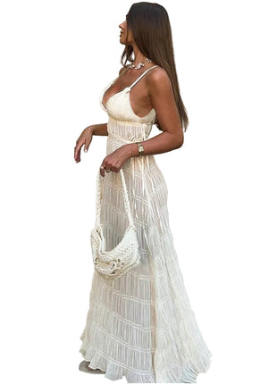 Sleeveless Deep V Neck Maxi Dress for Women