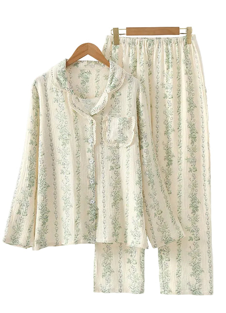 Breathable Cotton Gauze Women's Pyjamas Set