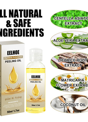 EELHOE Aceite Exfoliante Corporal Completo | Aceite Exfoliante Corporal Iluminador e Hidratante para el Cuidado de la Piel