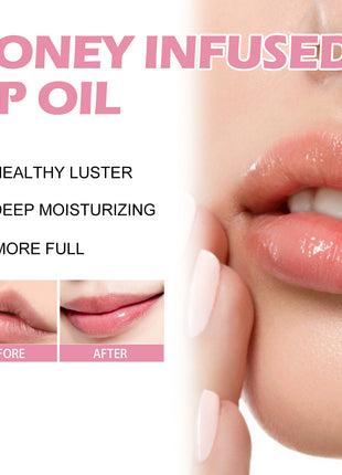 EELHOE Honey Infused Lip Oil | Hydrating Lip Gloss with Honey & Hyaluronic Acid blndl