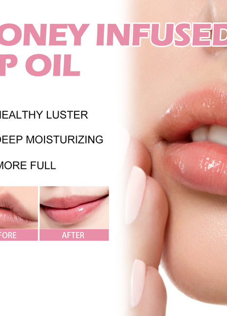 EELHOE Honey Infused Lip Oil | Hydrating Lip Gloss with Honey & Hyaluronic Acid blndl