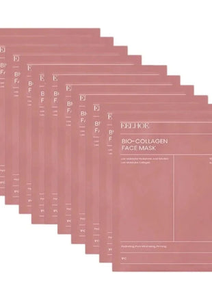 Multiple packages of Feliceo Bio-Collagen Face Mask on a white background